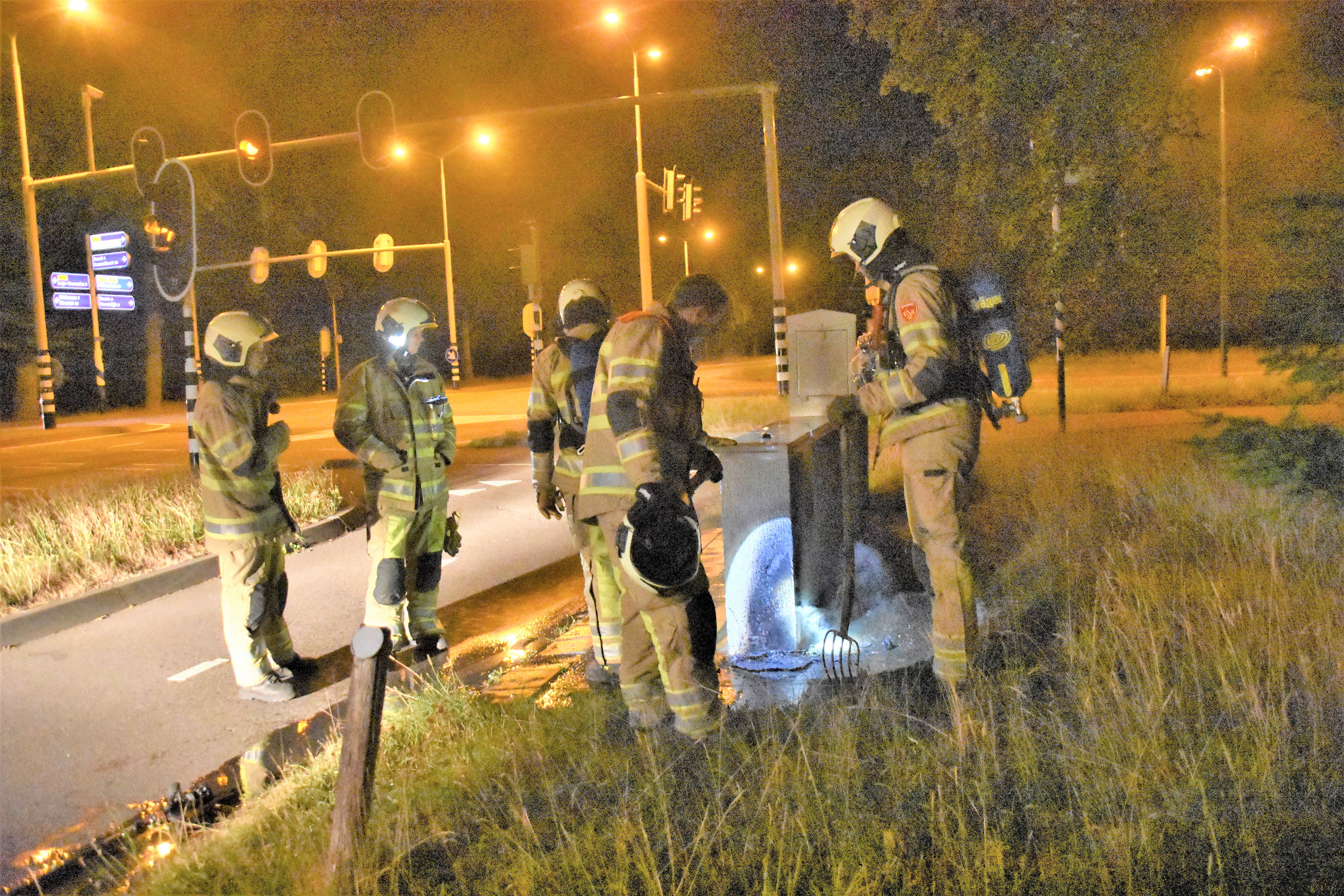 Brand schakelkast verkeerslichten