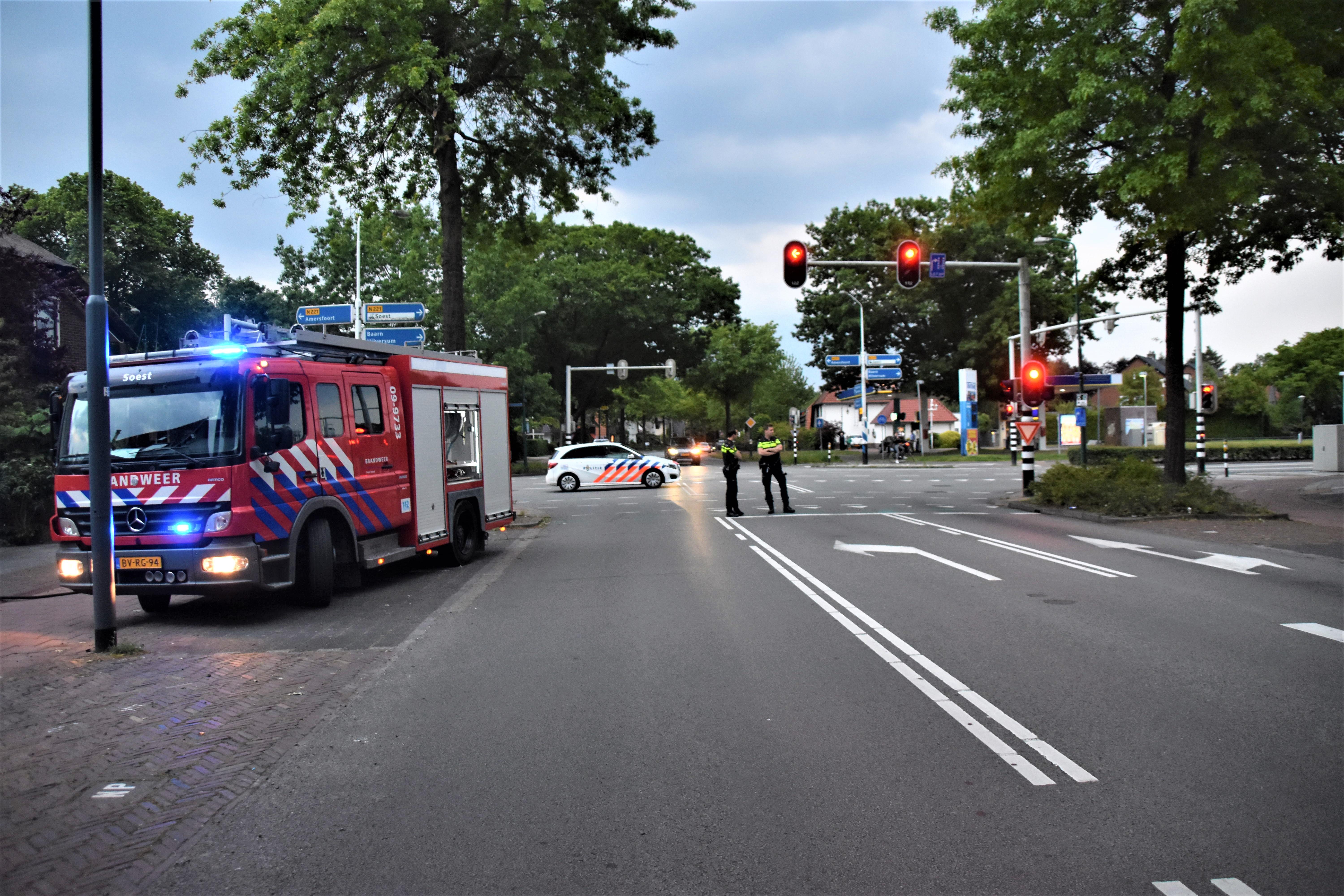 Deel weg afgezet door gaslucht