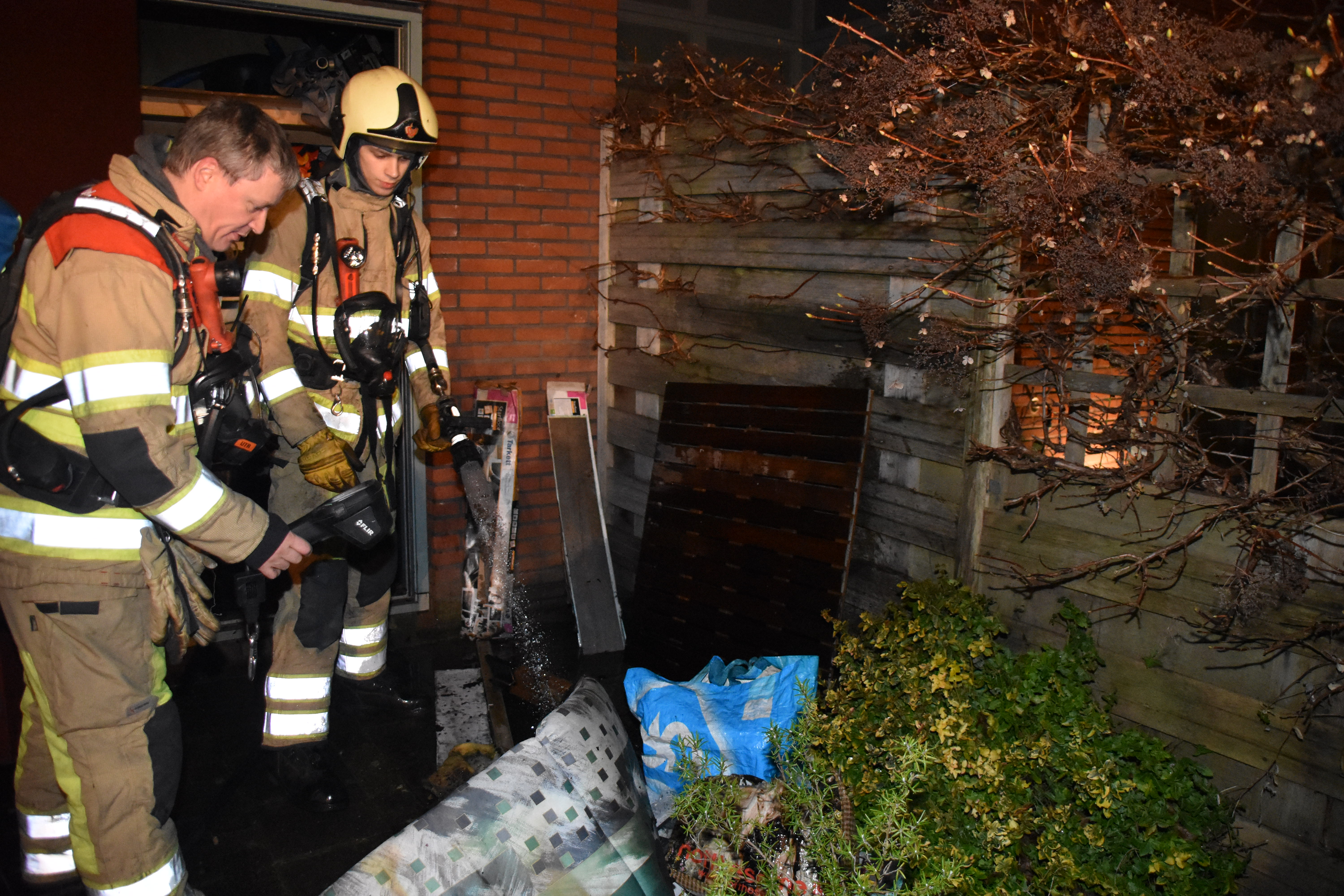 Snelle ontdekking brand in berging