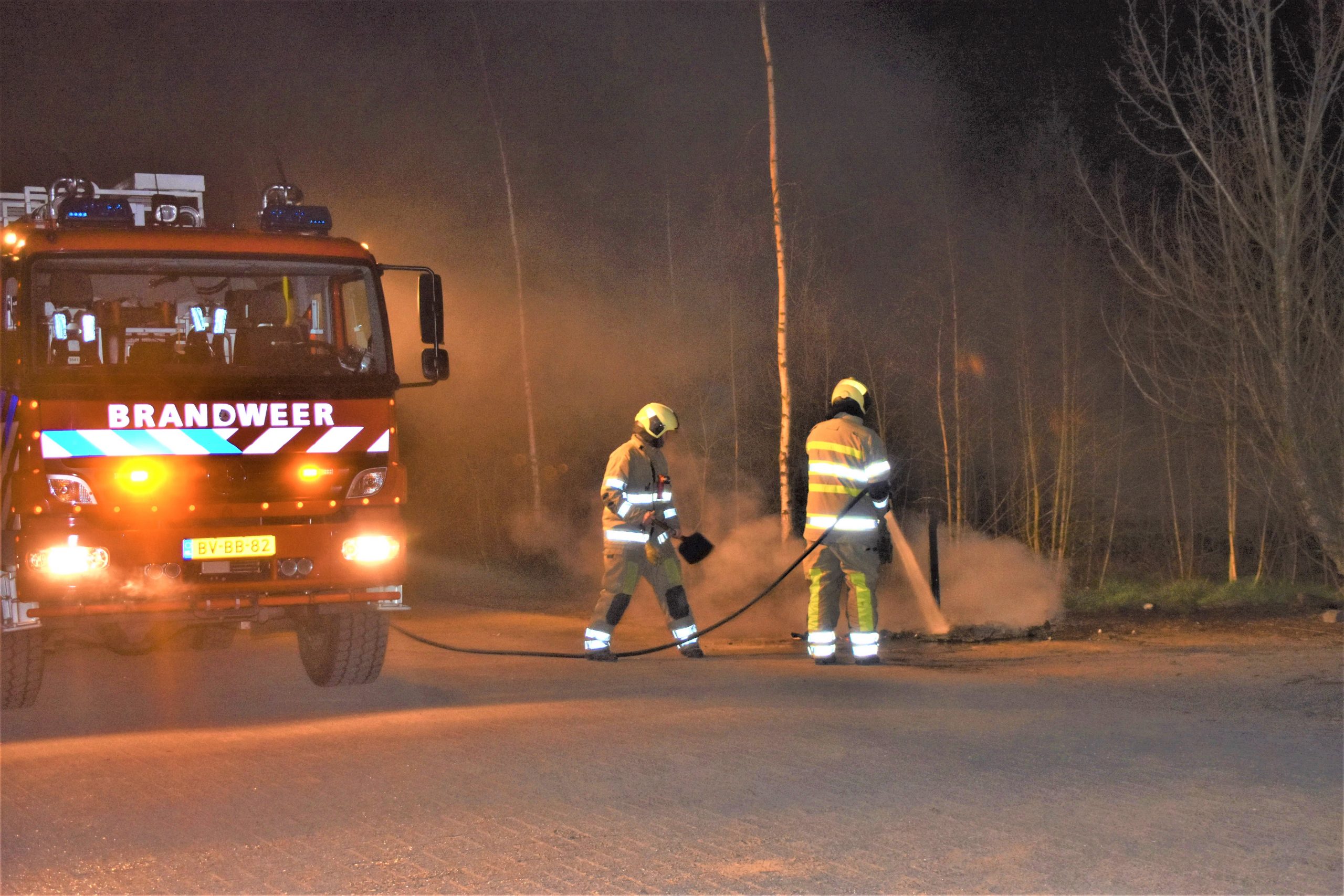Bosbrand blijkt afvalbak