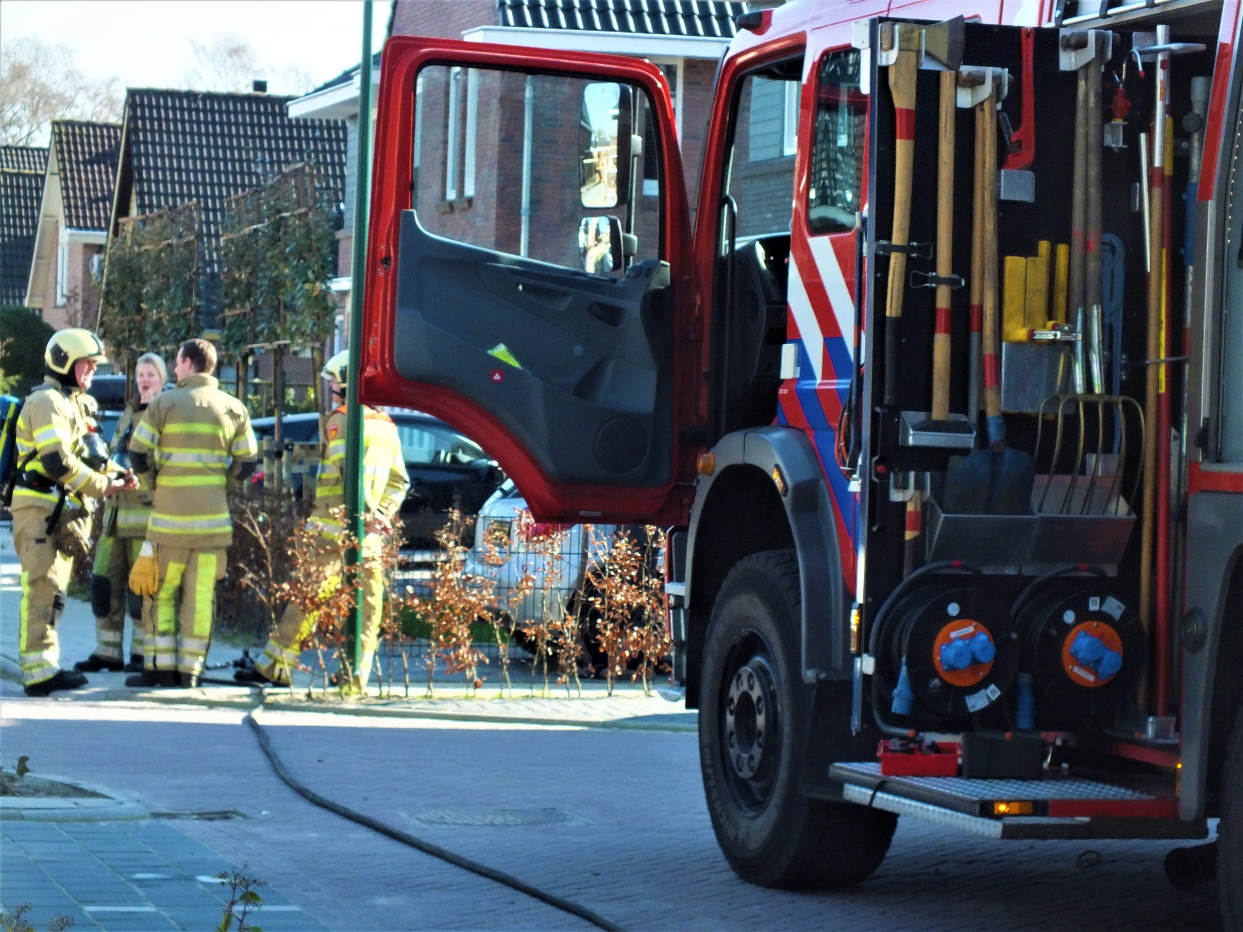 Bij plaatsen paaltje gasleiding geraakt
