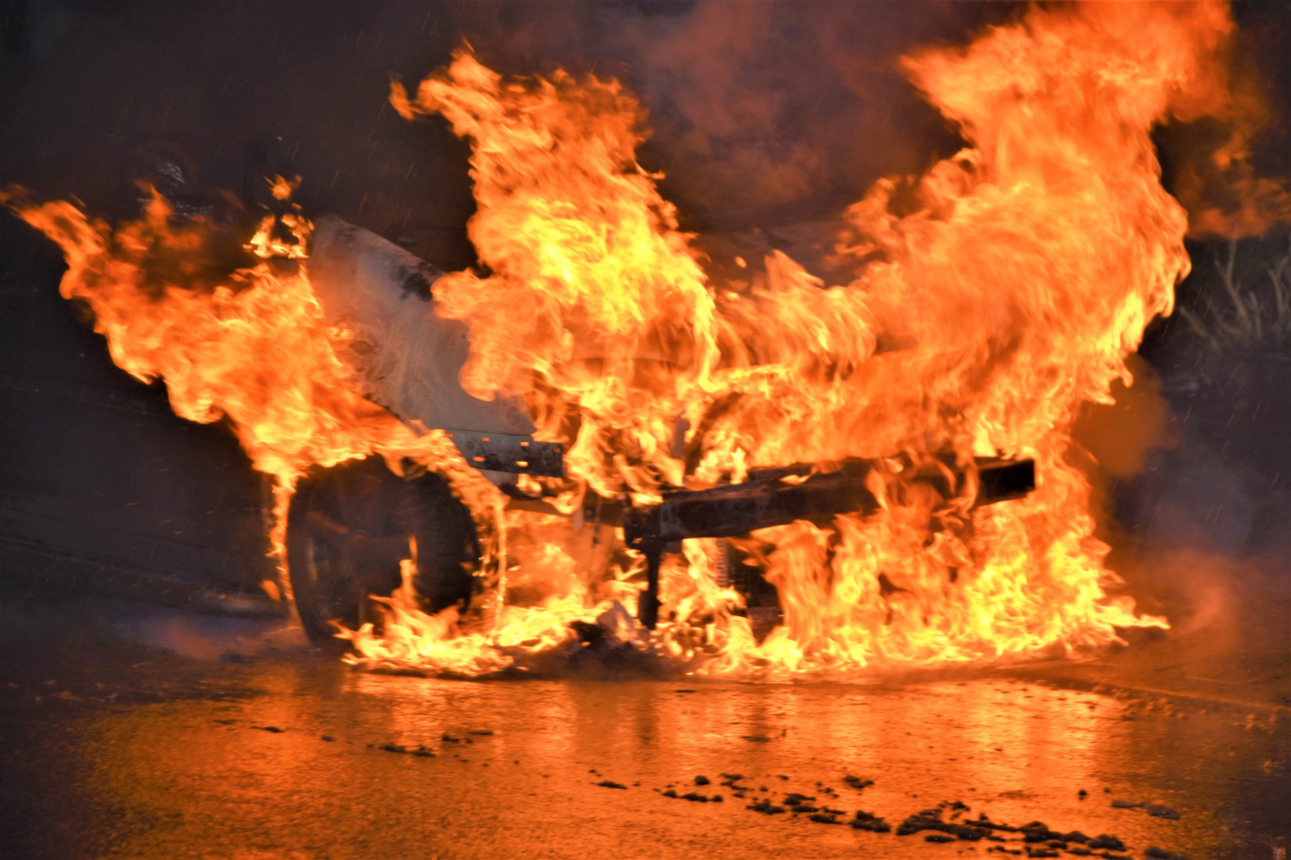 Autobrand sluit reeks uitrukken af