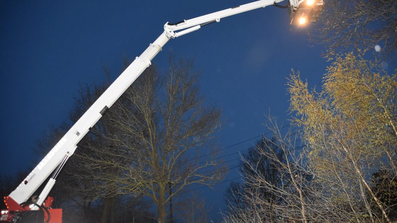 Zweefvliegtuigje landt in boom, brandweer brengt redding