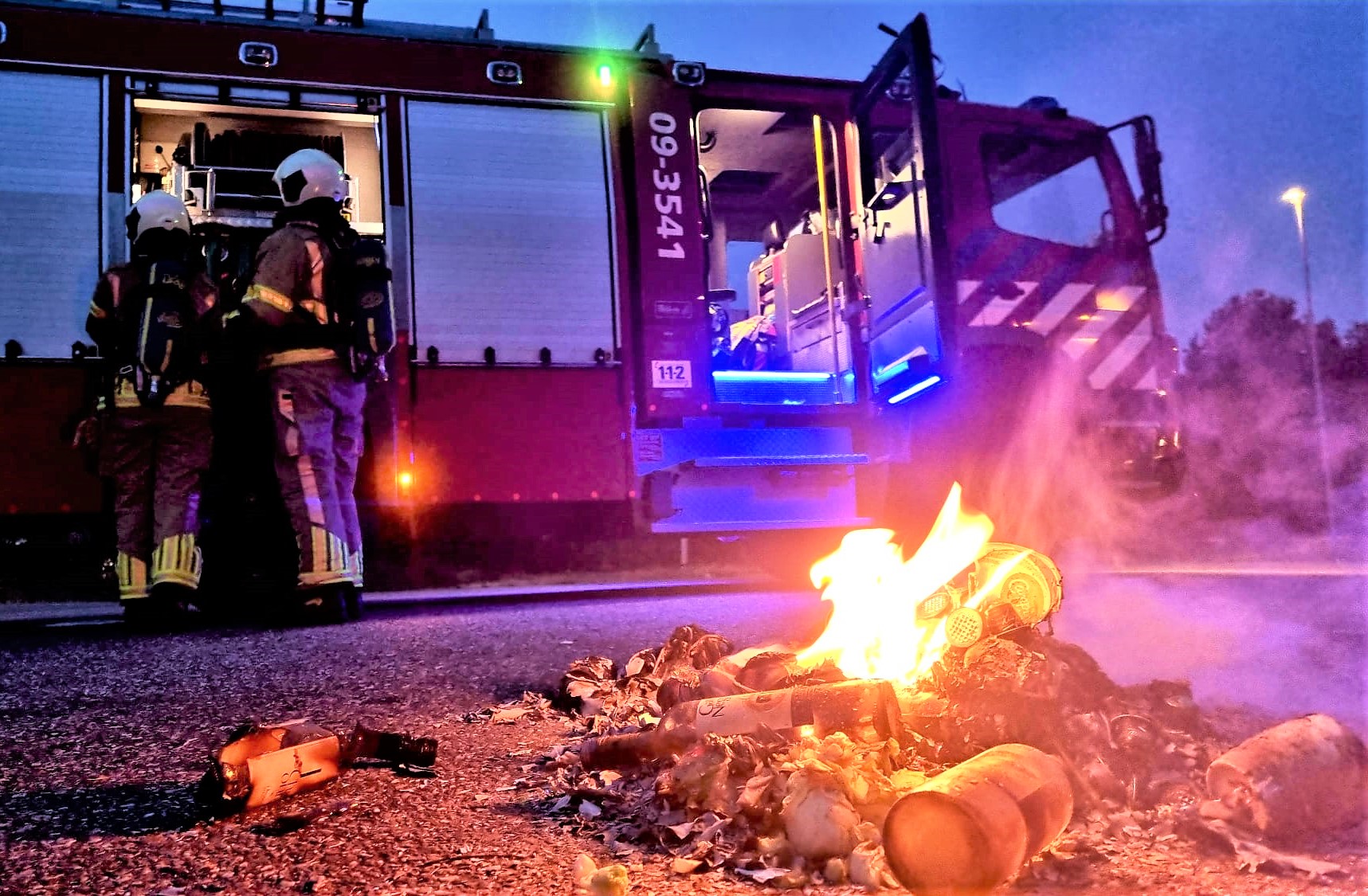 Geen gevaar door mini-afvalbrandje