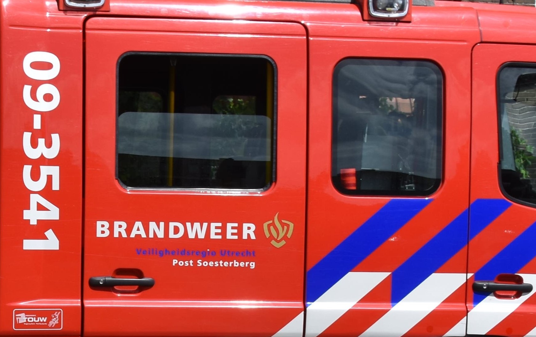 Brandschade aan muur van school