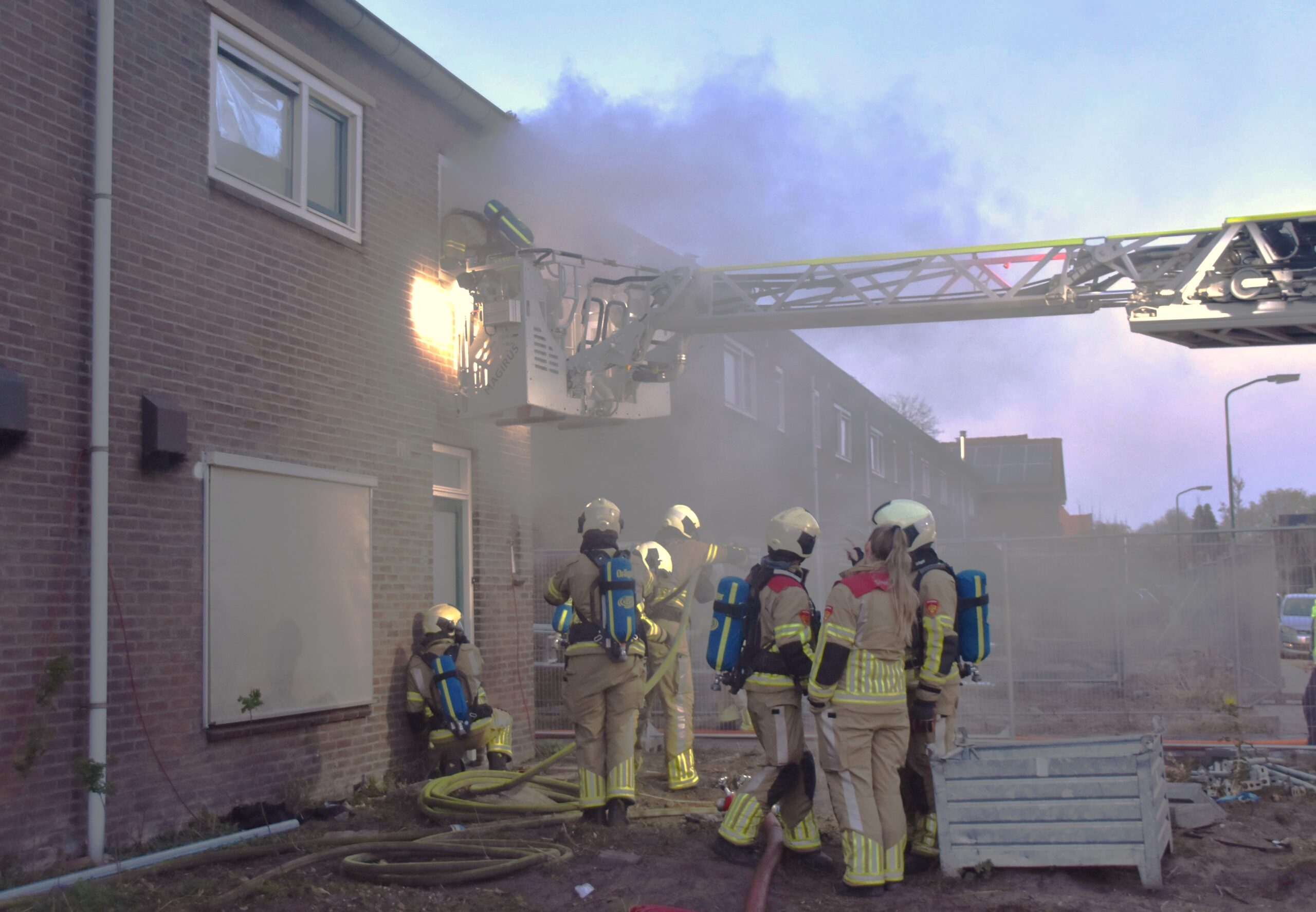 Realistische oefening in slooppand