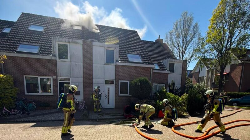 Zolderbrand door omgevallen kaars