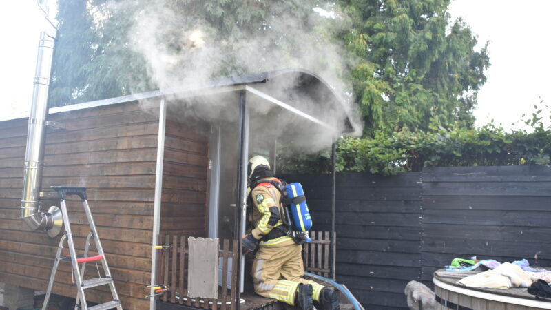 Veel schade door brand in sauna